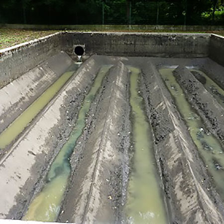 Mesure d'humidité dans bassin d'orage