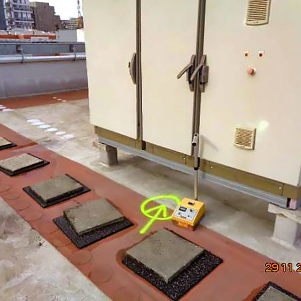 Détection de fuites en toiture-terrasse PVC - Zone humide-détectée