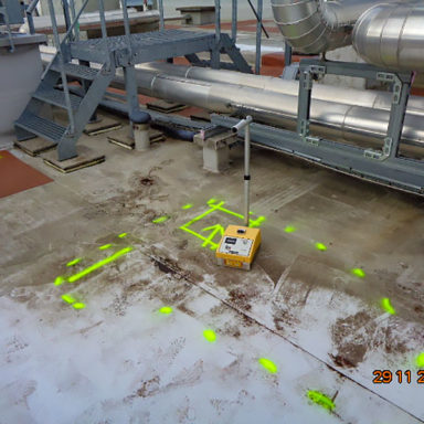 Détection de fuites en toiture-terrasse PVC - Zone humide-détectée