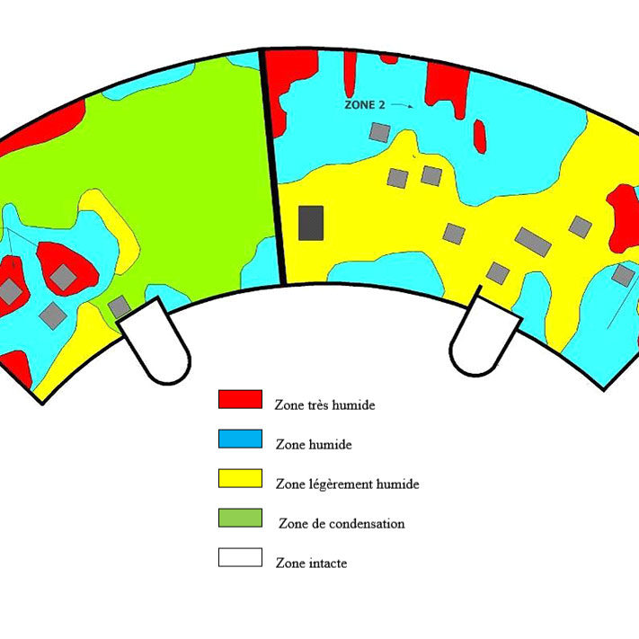 Cartographie d'humidite des garde corps en toiture-terrasse